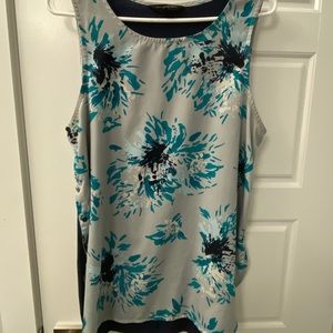Tank top floral blue